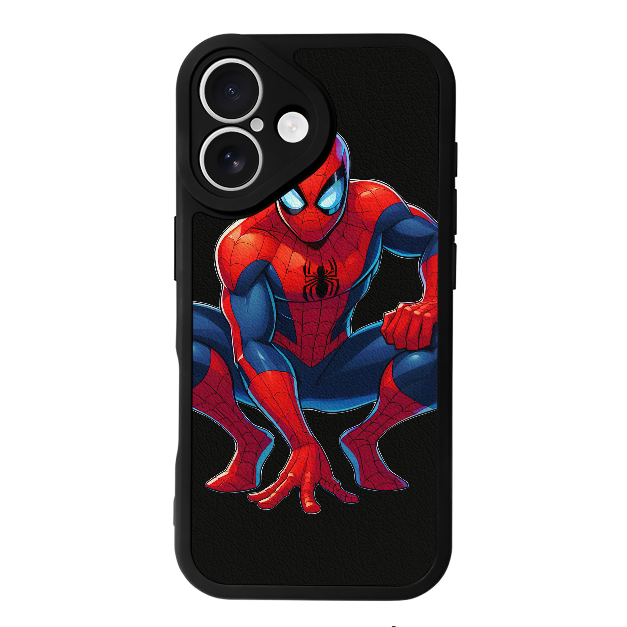 Spider Man スパイダーマン 【iPhone 16シリーズ対応】シリコンスマホケース（レザー調） 材質：シリコン